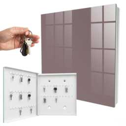 Ash Brown Key Cabinet For Home, Pink Industrial Box, Minimalist Backgrounds & Patterns - thumbnail 2