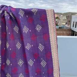 Artisan Cotton Kantha Quilt Reversible Patchwork Block Print Decorative Throw - thumbnail 3