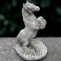 Majestic Stallion Statue Stone Horse Sculpture Powerful Equine Decoration Outdoor Garden Figure Handmade Ornament Yard Art - thumbnail 2