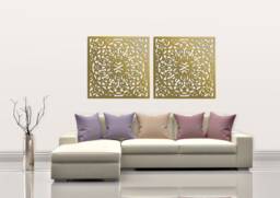 3D Stylish Wood Wall Art Decor, Moroccan Panel, Openwork Ornament Picture, Living Room, Decorative Wooden Panel, Gift Idea - thumbnail 1