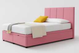 Plush Velvet Ottoman Bed Frame - 54 - thumbnail 1