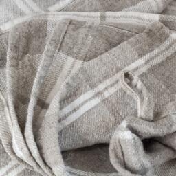 Natural Checkered Linen Bath Towel - thumbnail 4