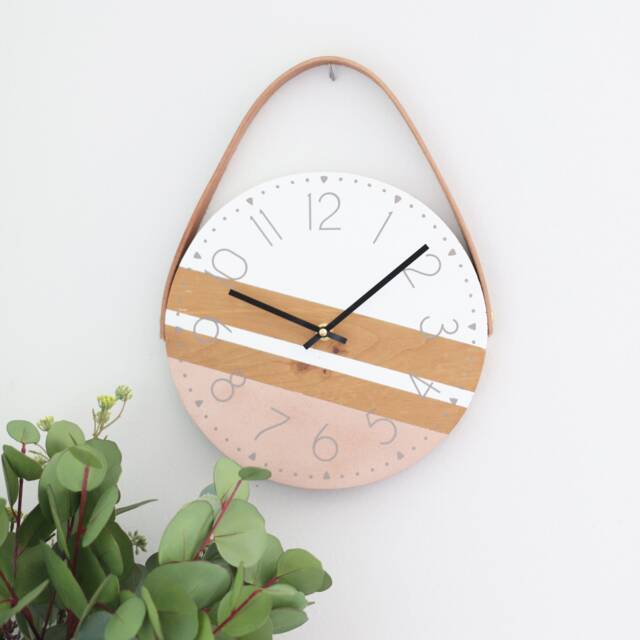 Handmade Barn Wood Wall Clock - Modern Minimalist Home Decor - image 1