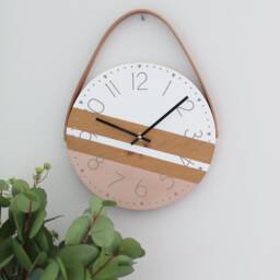 Handmade Barn Wood Wall Clock - Modern Minimalist Home Decor - thumbnail 2