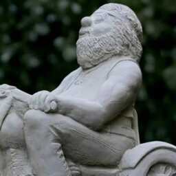 Concrete Man On Motorcycle Statue Biker Garden Sculpture Outdoor Figurine Cement Rider Ornament Gift For Lovers - thumbnail 2