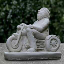 Concrete Man On Motorcycle Statue Biker Garden Sculpture Outdoor Figurine Cement Rider Ornament Gift For Lovers - thumbnail 3