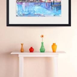 Hamburg Skyline With Elbe Philharmonic Hall At Dusk Painting & Fine Art Print - thumbnail 3