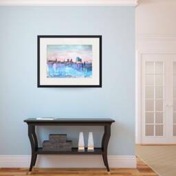Hamburg Skyline With Elbe Philharmonic Hall At Dusk Painting & Fine Art Print - thumbnail 2