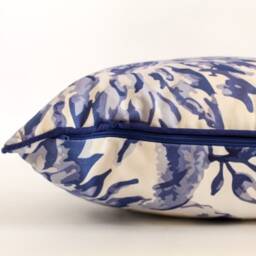 Blue & White Floral Scatter Cushion - 45cm X Cotton - thumbnail 3