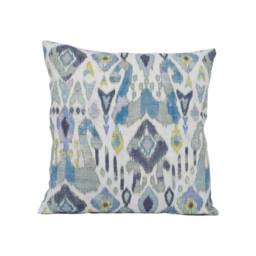 Jane Churchill - Jaru Blue/Aqua Exuberant Antique Ikat Designer Cushion Cover -Handmade Throw Pillow Luxury Home D??cor - thumbnail 2