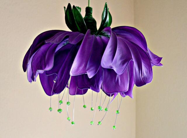 Chandelier Flower Pivoine Light Pendant Sculpture Lamp Shade Art Craft Soft Light - image 1