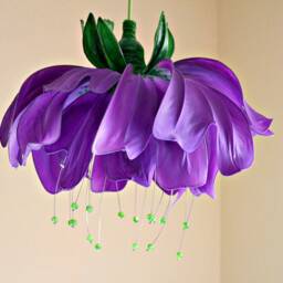 Chandelier Flower Pivoine Light Pendant Sculpture Lamp Shade Art Craft Soft Light - thumbnail 4