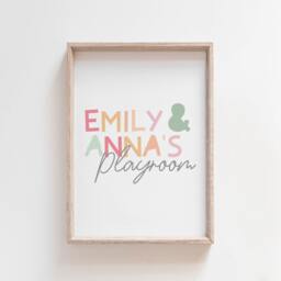 Set Of 3 Playroom Prints, Sister Girls Nursery Wall Art, Bedroom Decor - thumbnail 2