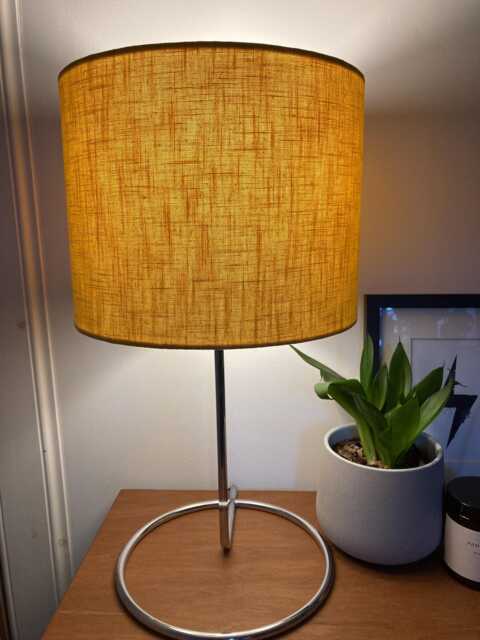 Yellow Linen Drum Lampshade Handmade Table/Floor/Ceiling Lampshade - image 1