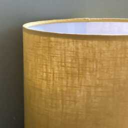 Yellow Linen Drum Lampshade Handmade Table/Floor/Ceiling Lampshade - thumbnail 2