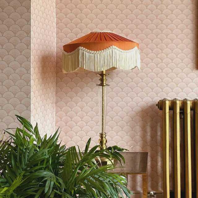 The Rust Peggy Fringed Lampshade Art Deco Style, Handmade in England - image 1