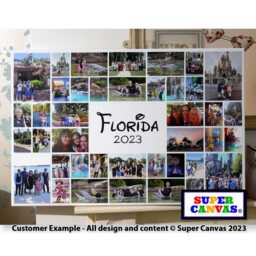 Family Holiday Travel Wedding Custom Quote Personalised 40 Picture Photo Board Collage Wall Art Framed Canvas Print Christmas Gift - thumbnail 2