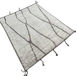 Hand-Knotted Moroccan Beni Ourain Rug, 100% Natural Wool, Modern Berber Carpet For Living Room - thumbnail 3