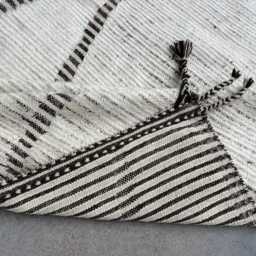 Hand-Knotted Moroccan Beni Ourain Rug, 100% Natural Wool, Modern Berber Carpet For Living Room - thumbnail 4