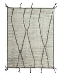 Hand-Knotted Moroccan Beni Ourain Rug, 100% Natural Wool, Modern Berber Carpet For Living Room - thumbnail 1