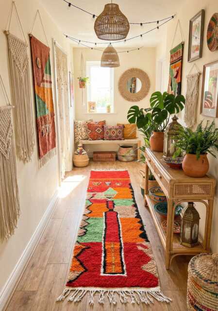 Handmade Wool Berber Runner Rug Custom Moroccan Design - image 1