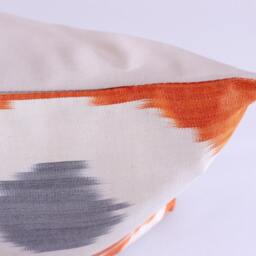Ikat Silk Velvet Pillow 16x24 - Handmade Boho Cushion Cover Turkish Home Decor Accent - thumbnail 2