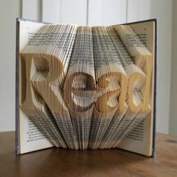 Folded Book Sculpture - Read Gifts For Lovers Best Selling Item Computer Geek -Teacher Gift Graduation Origami - thumbnail 4