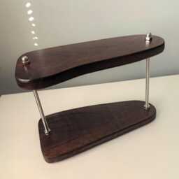 Handcrafted Walnut Display Shelf - Minimalist Decorative For Vanity, Dresser Or Living Room, Unique Natural Wood Grain - thumbnail 3