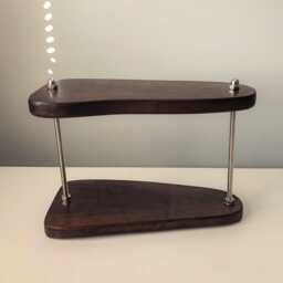 Handcrafted Walnut Display Shelf - Minimalist Decorative For Vanity, Dresser Or Living Room, Unique Natural Wood Grain - thumbnail 2