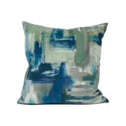 Boeme Design - Ocampo Basil Painterly Mexican Inspired Plush Velvet Cushion Cover Handmade Throw Pillow Designer Home D??cor - thumbnail 2