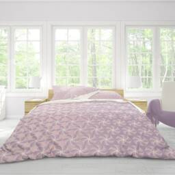 Duvet Cover, Bedding, Bedroom Decor, Queen Duvet, King Duvet Cover, Geometric Duvet, Pastel Pink Duvet, Light Blue Duvet, White Duvet, Gift - thumbnail 2