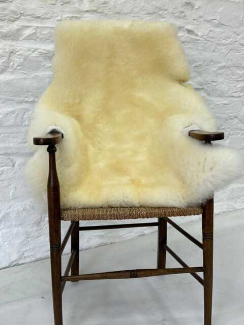 Genuine British Long Wool Sheepskin Rug - Ivory Real Sustainable Home Decor Cozy Gift Idea - image 1