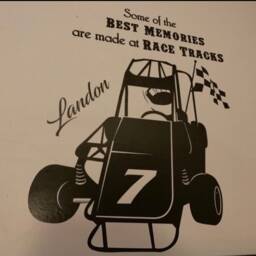 Personalized Quarter Midget Wall Decal - thumbnail 3