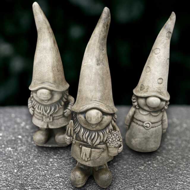 Stone Team Gnome Statue Concrete Figurine Outdoor Pixie Decor Handmade Ornament Gnome Lover Gift Lawn Front Door Art - image 1