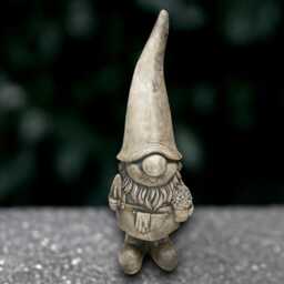 Stone Team Gnome Statue Concrete Figurine Outdoor Pixie Decor Handmade Ornament Gnome Lover Gift Lawn Front Door Art - thumbnail 3