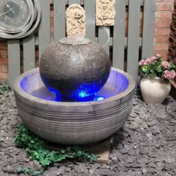 Circulum Stone Ball Garden Water Fountain Feature Ornament - thumbnail 4