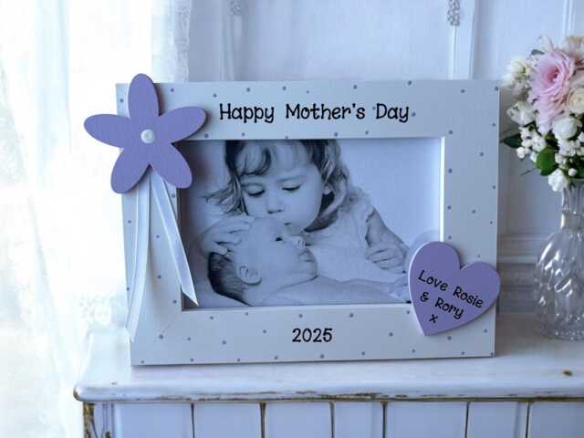 Happy Mothers Day 2025 Handcrafted Photo Frame Personalised Keepsake Gift For Mum Nan Grandma Granny 6x4 - image 1