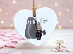 Personalized Spray Tan Artist Ceramic Ornament Beautician Gift - thumbnail 1