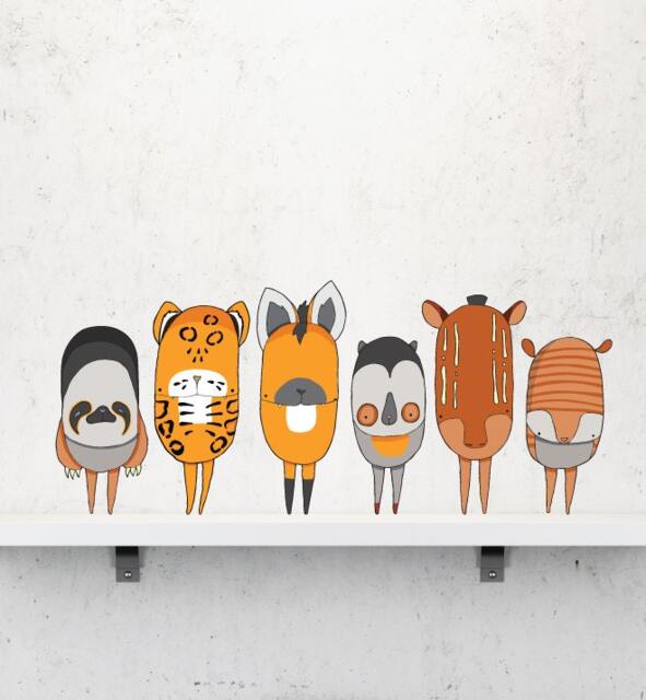 Wlf South America Wall Sticker Decal - Kids Stickers, Animals Childrens Decals, Art, Room, Girl, Boy