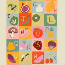 Alphabet Fruit & Veg - Kids Wall Art, Poster, Print, Original, Montessori, Abcs, Child, Baby Room, Nursery, Childrens Bedroom, Cot - thumbnail 2