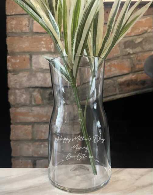Personalised Engraved Glass Vase Teacher, Anniversary, Christmas, Retirement, Birthday, Thank You Gift - image 1