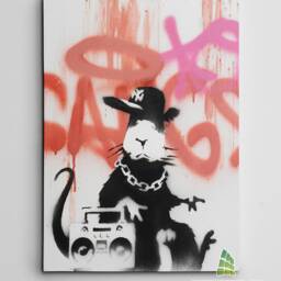 Banksy Gangsta Rat Graffiti Canvas Art Wall Animal Framed Print Picture Home Decor -C929 - thumbnail 2