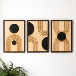 Wooden Wall Art For Aesthetic Celestial Boho Home Decor Y61 - thumbnail 1