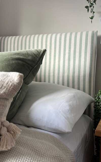 Bespoke Headboard Cover - Candy Stripe Green - image 1