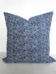 Blue Pillows Dark Blue Throw Pillows Pillow Covers Herringbone .all Sizes. Home Decor - thumbnail 1
