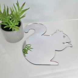 Squirrel Acrylic Mirror Wall Art Personalized Engraving Options - thumbnail 2