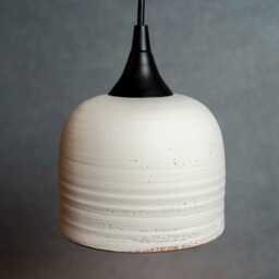 Custom Handmade Pendant Lamps, White Porcelain Over Brown Clay, Ceramic Lighting, Minimalist Kitchen Lights, Made To Order - thumbnail 3
