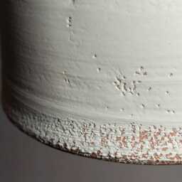 Custom Handmade Pendant Lamps, White Porcelain Over Brown Clay, Ceramic Lighting, Minimalist Kitchen Lights, Made To Order - thumbnail 2