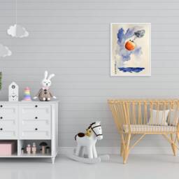 James & The Giant Peach Watercolor Painting, Children's Wall Art - Digital Download - thumbnail 4