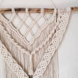 Large Macrame Wall Decor - Tassels Hanging Bohemian Gift Boho Housewarming Living Room Decoration - thumbnail 3